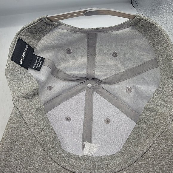 Sport Tek White Cap Gray Golf Hat Adjustable Lightweight Outdoors Casual - Picture 7 of 9
